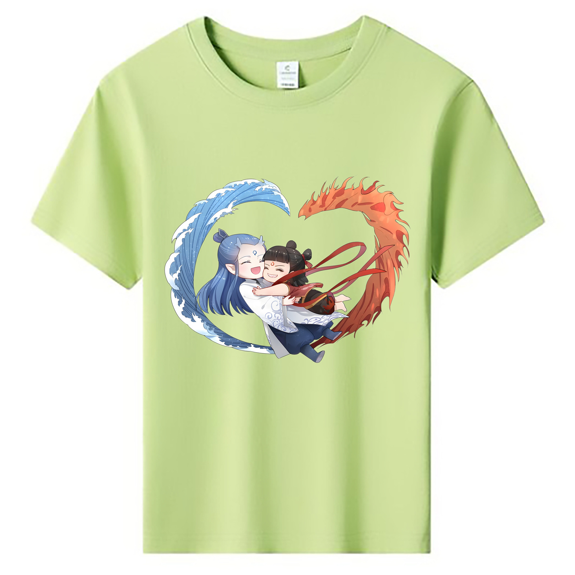 （画像用） Ne Zha 2 ナタ 魔童の大暴れ 綿100％キッズTシャツ（フロントプリント）